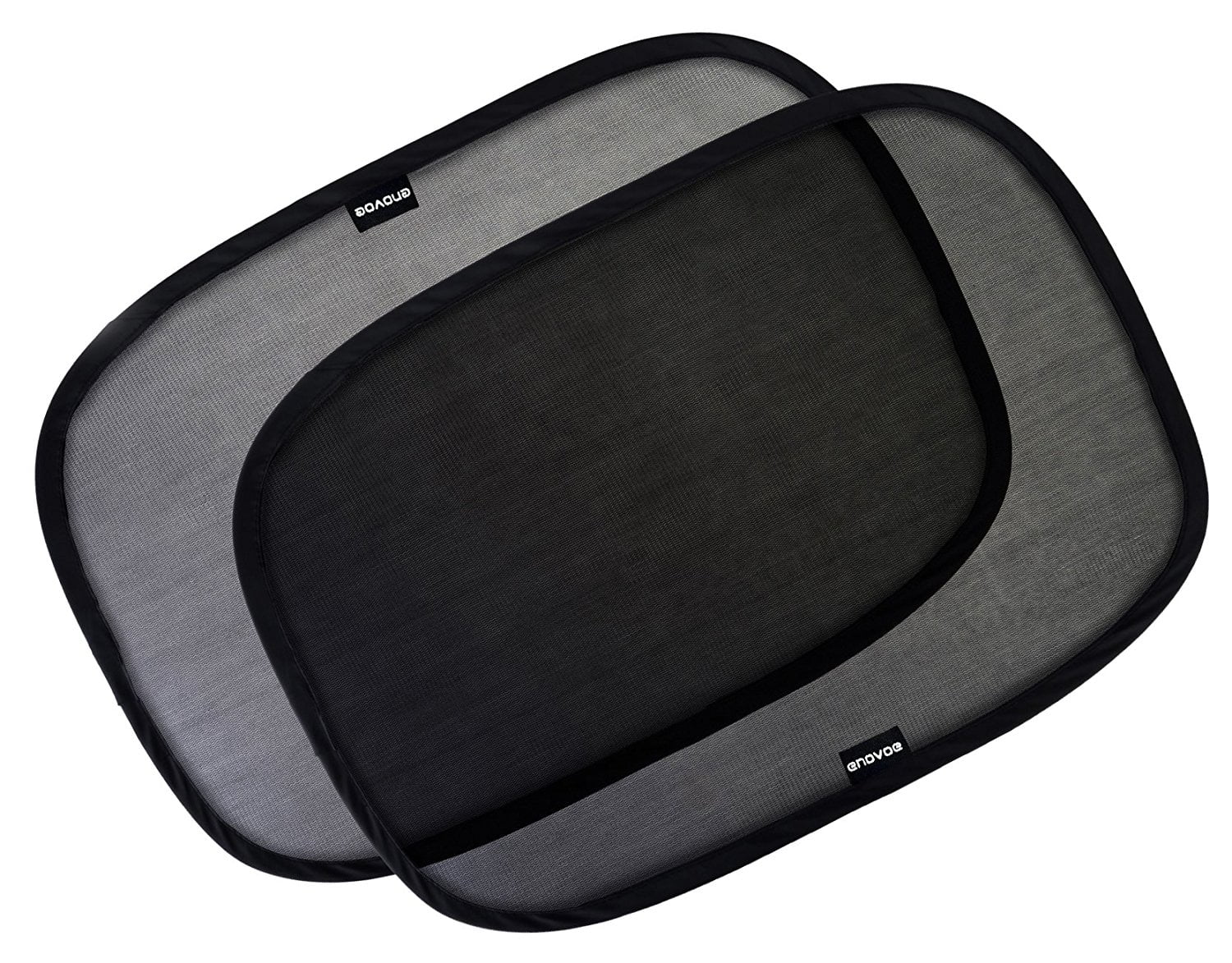 Car Window Shade - (4 Pack ) - 21"x14" Cling Sunshade For Car Windows - Sun, Glare And UV Rays Protection For Your Child - Baby Side Window Car Sun Shades By Enovoe