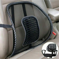 Casewin Black Lumbar Mesh Back Brace Support Office Home Car Seat Chair Ventilate Cool Cushion Pad with Massage | Breathable, Massage Beads for Ultimate Comfort (1 Piece)