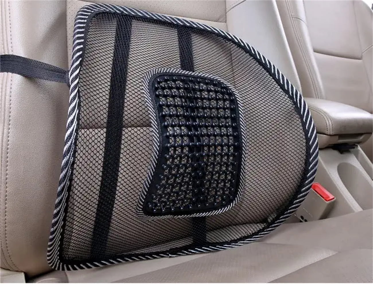 Casewin Car Seat Chair Massage Back Lumbar Support Mesh Ventilated Cushion Pad Auto Seat Back Cushion Home Office Waist Breathable Density Mesh for Back Pain and Poor Posture Fits to All Chair