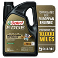 Castrol EDGE Euro 5W-40 A3/B4 Advanced Full Synthetic Motor Oil, 5 Quarts