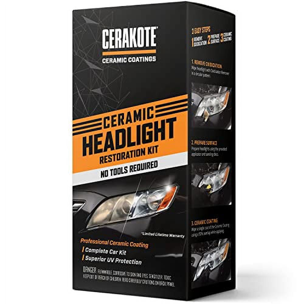 Ceramic Headlight Restoration Kit - Guaranteed To Last As Long As You Own Your Vehicle - Brings Headlights Back To Like New Condition - 3 Easy Steps - No Power Tools Required