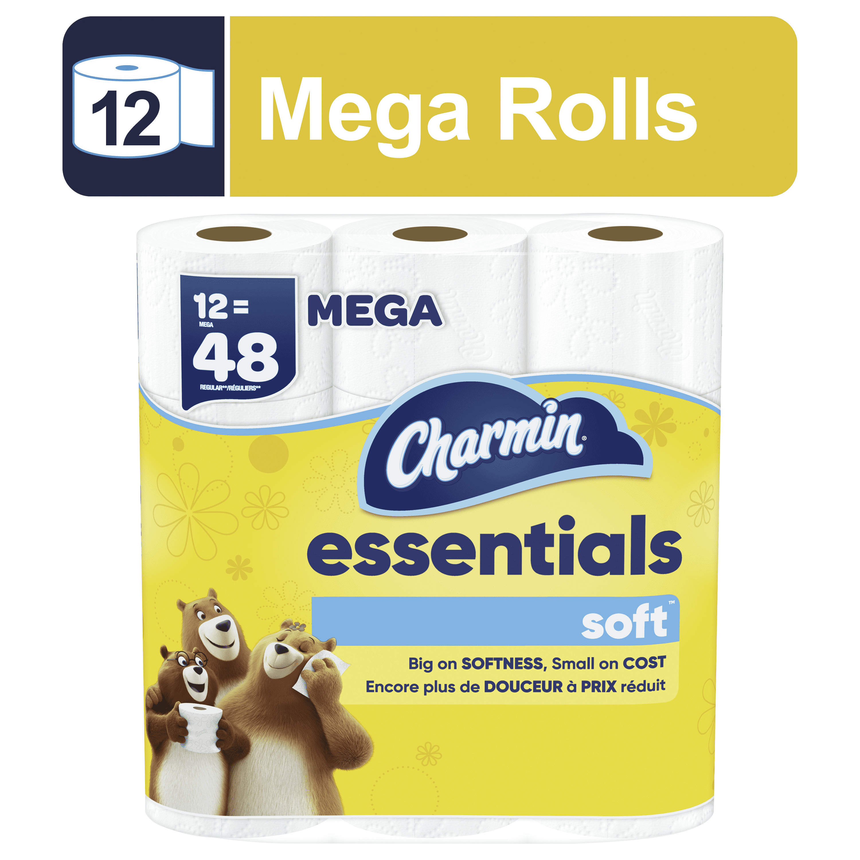 Charmin Essentials Soft Toilet Paper, 12 Mega Roll