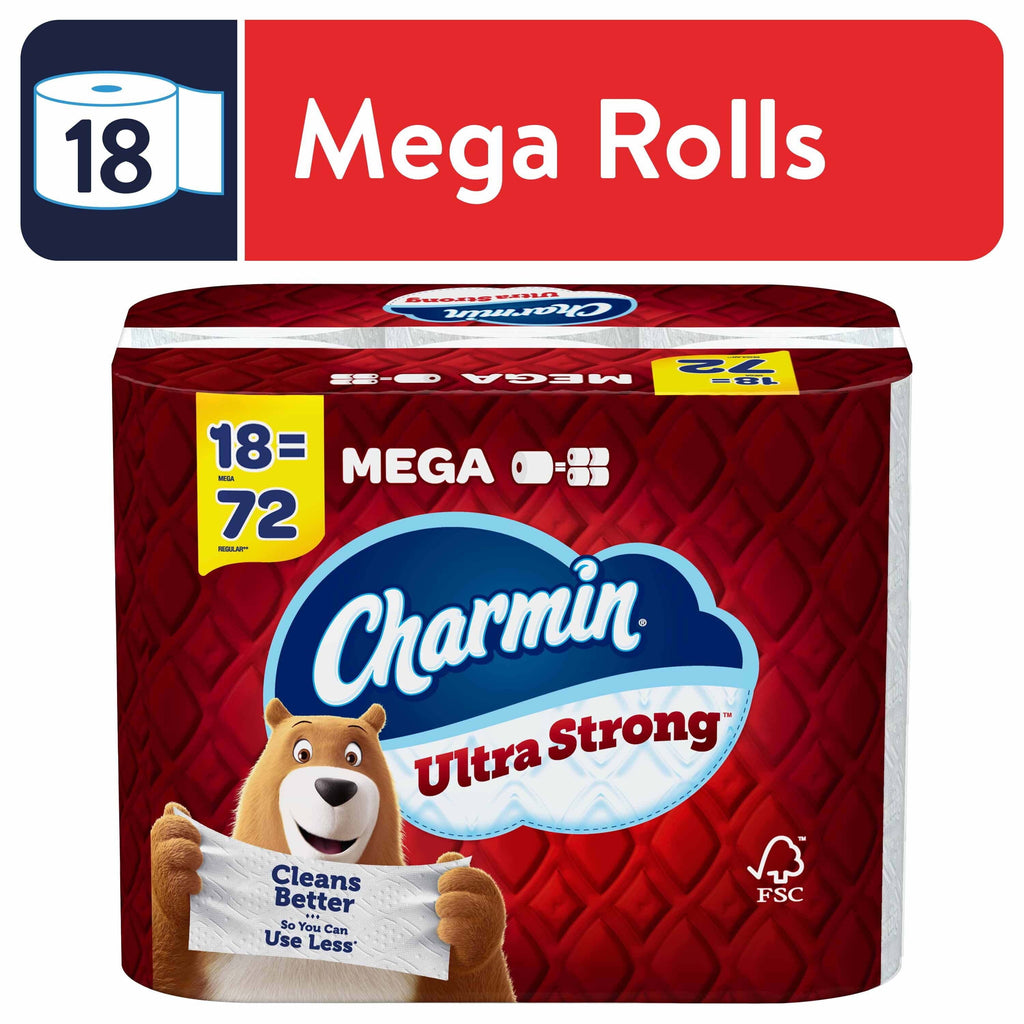 Charmin Ultra Strong Toilet Paper, 18 Mega Rolls