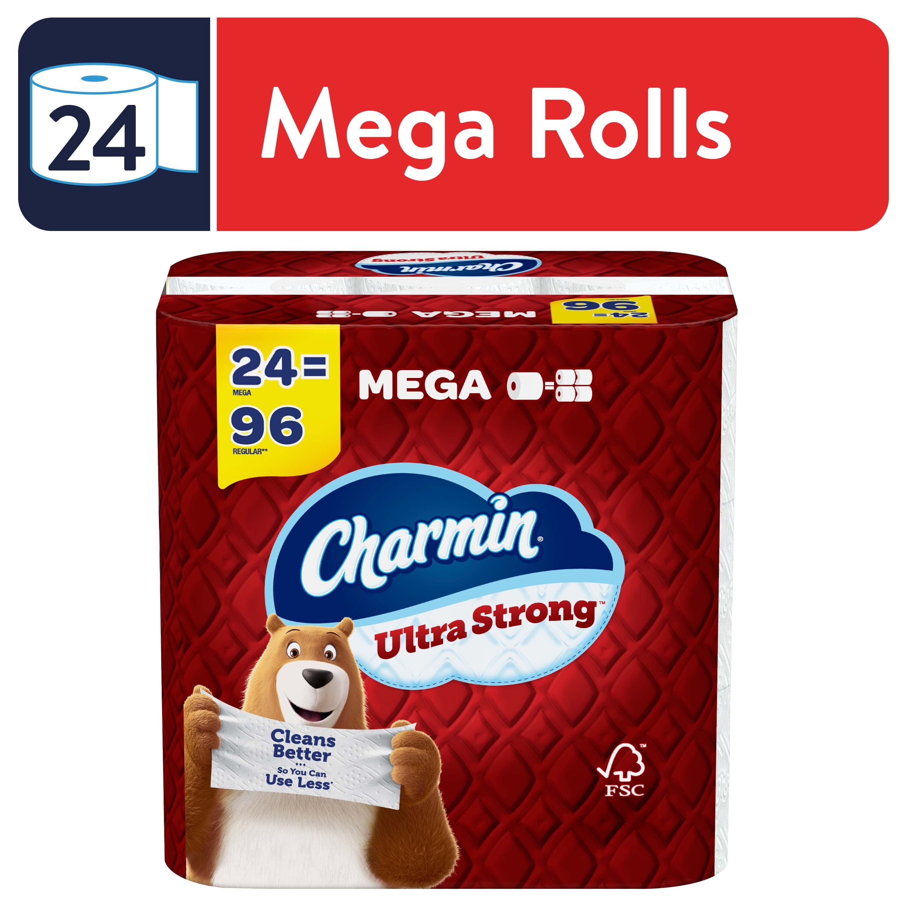 Charmin Ultra Strong Toilet Paper, 24 Mega Rolls