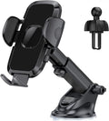 Charmount Car Phone Holder Mount, Cell Phone Holder for Car Dashboard Windshield Air Vent Compatible with iPhone 13 Pro Max 12 11 X XS XR 8 7, Samsung Galaxy S21 S20 S10+ All Phones