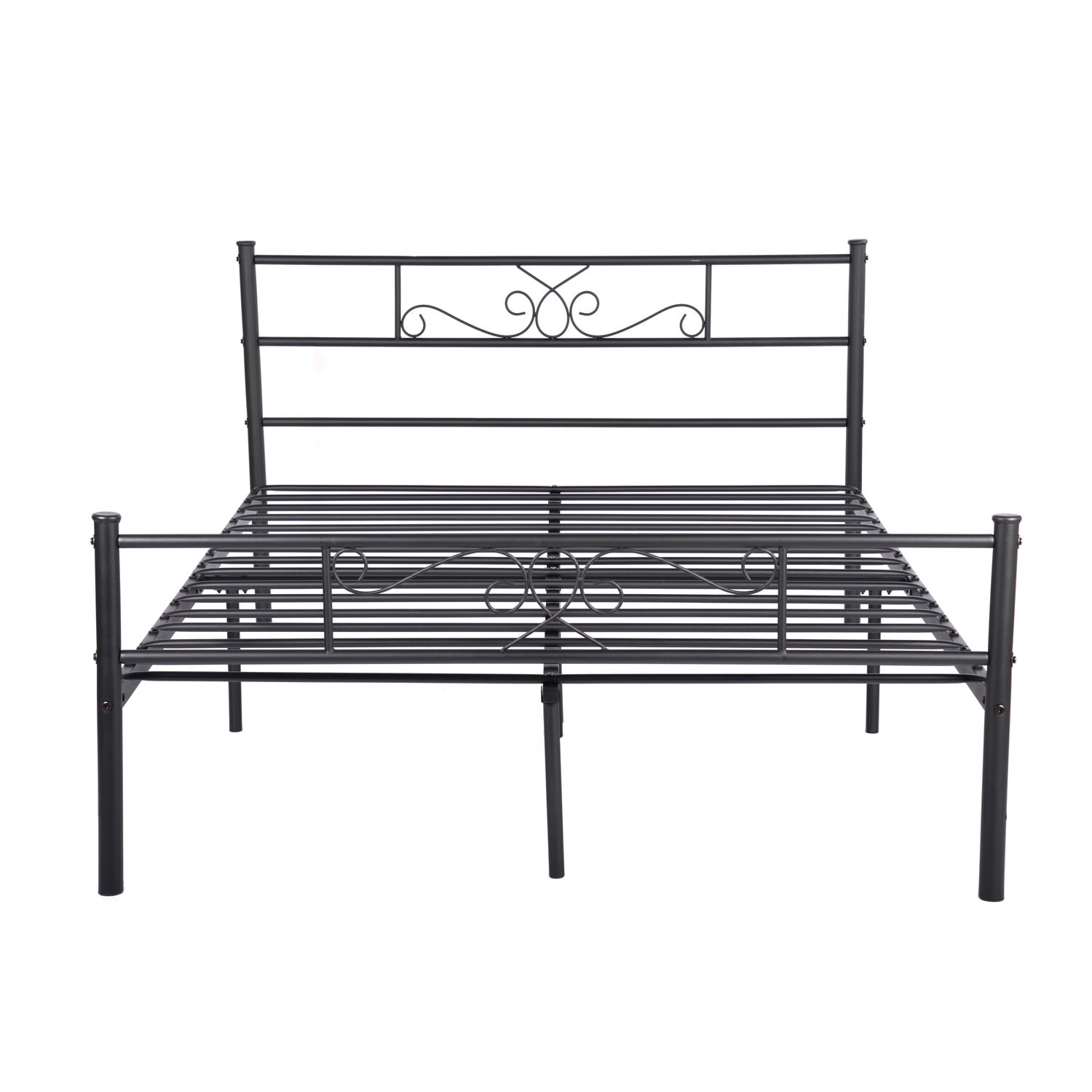 Cheerwing Easy Set-Up Premium Metal Bed Platform Box Spring Replacement with Headboard and Footboard, Multiple Sizes, Multiple Colors