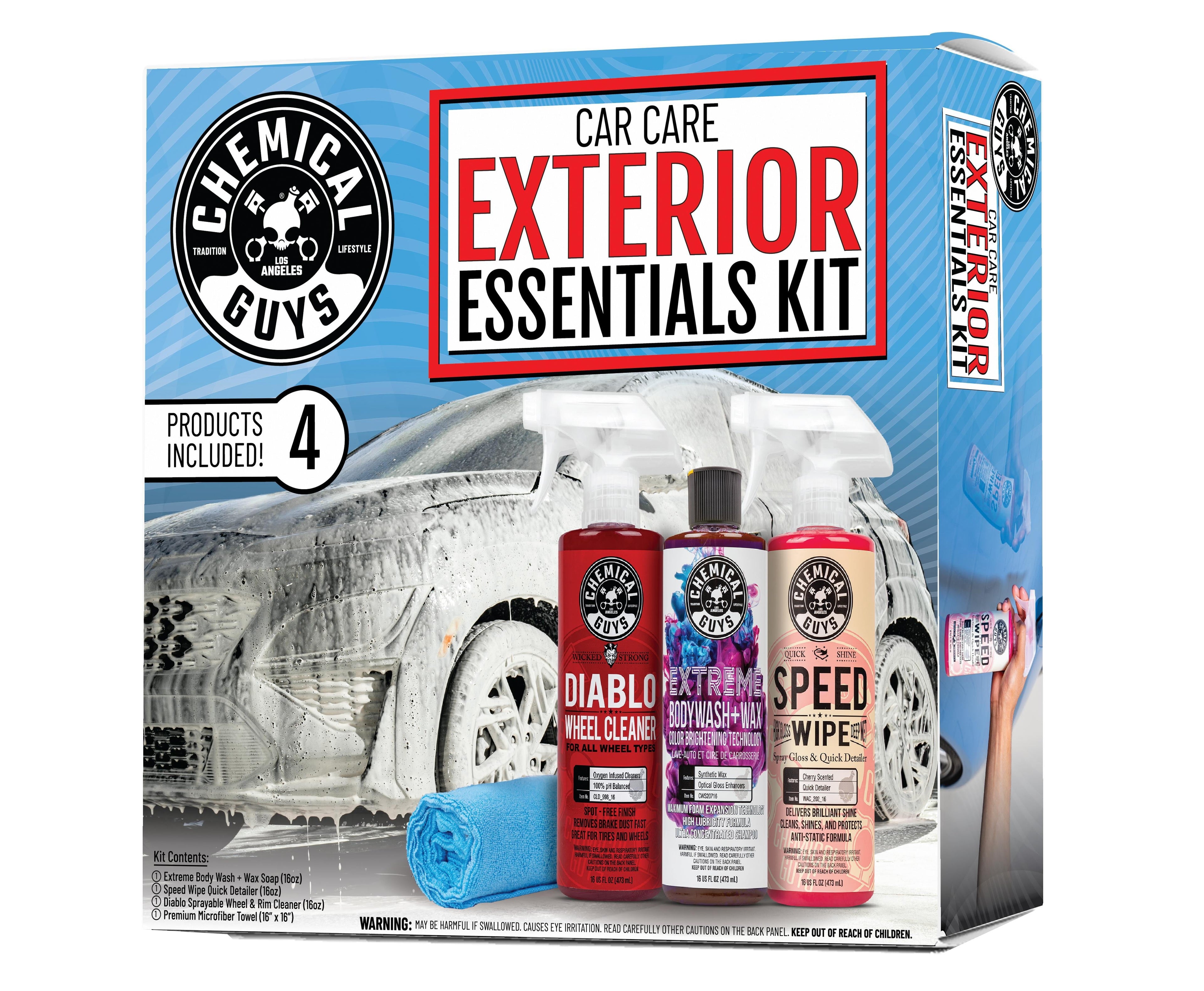 Chemical Guys Car Care Exterior Essentials Kit (4 Items)