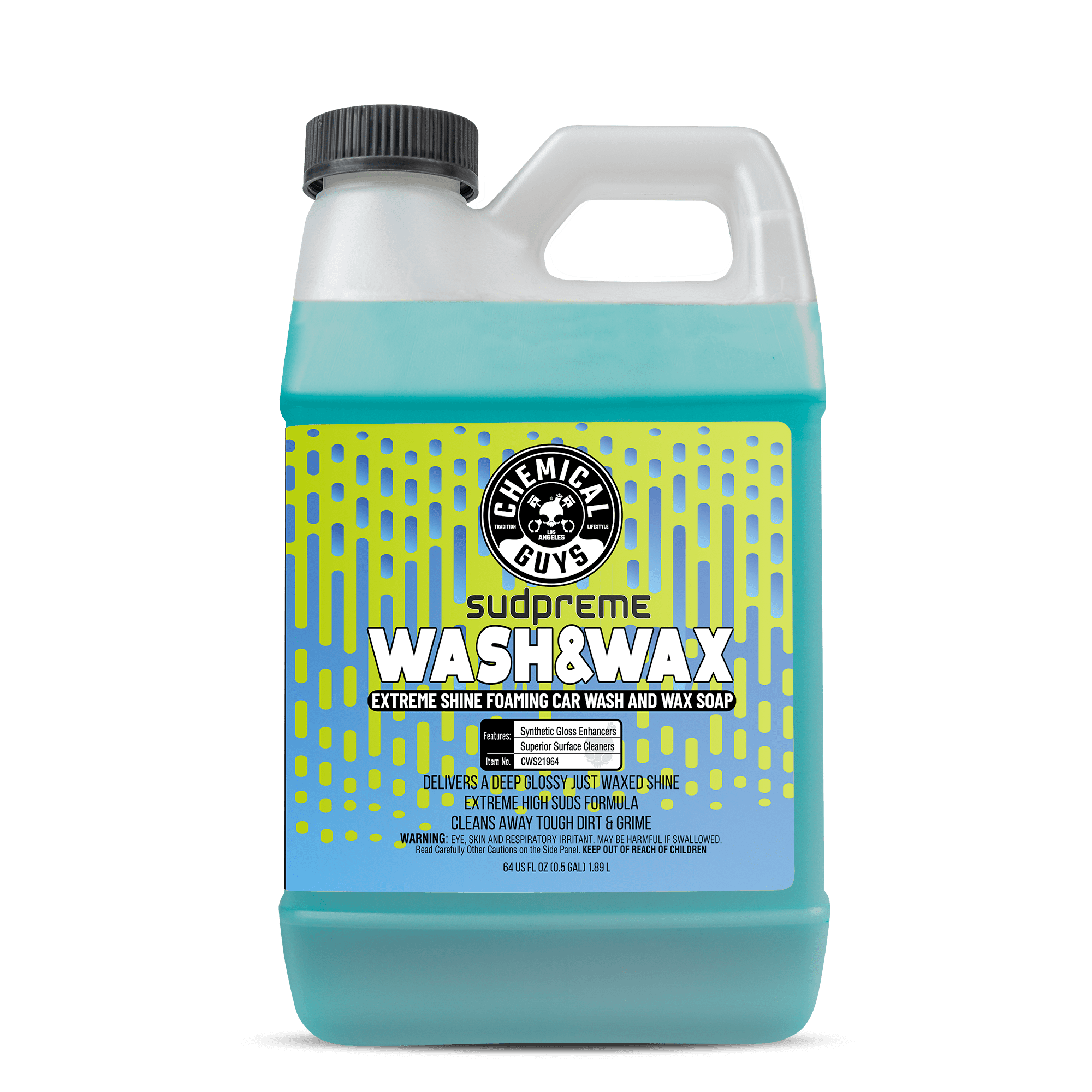 Chemical Guys Sudpreme Wash & Wax Extreme Shine Foaming Car Wash and Wax Soap, 64oz