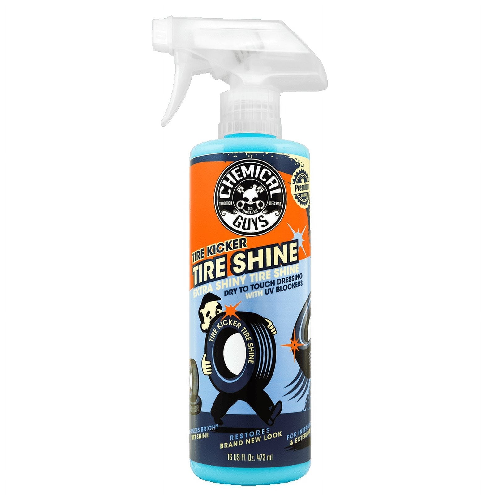 Chemical Guys TVD11316 Tire Kicker Sprayable Extra Glossy Tire Shine (Works on Rubber, Vinyl & Plastic) Safe for Cars, Trucks, Motorcycles, RVs & More, 16 fl oz