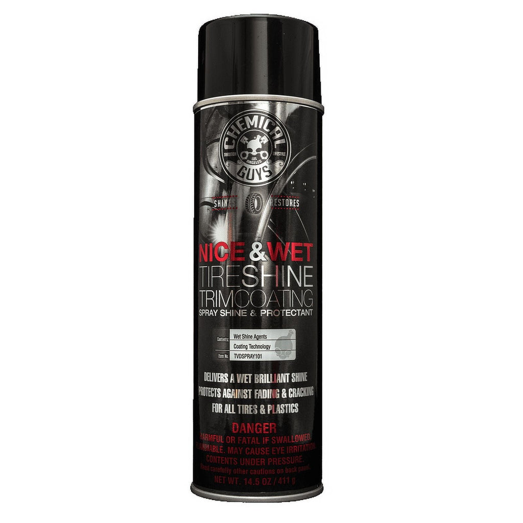 Chemical Guys TVDSPRAY101 Nice & Wet Tire Shine Trim Coating for Rubber, 14.5oz,Black