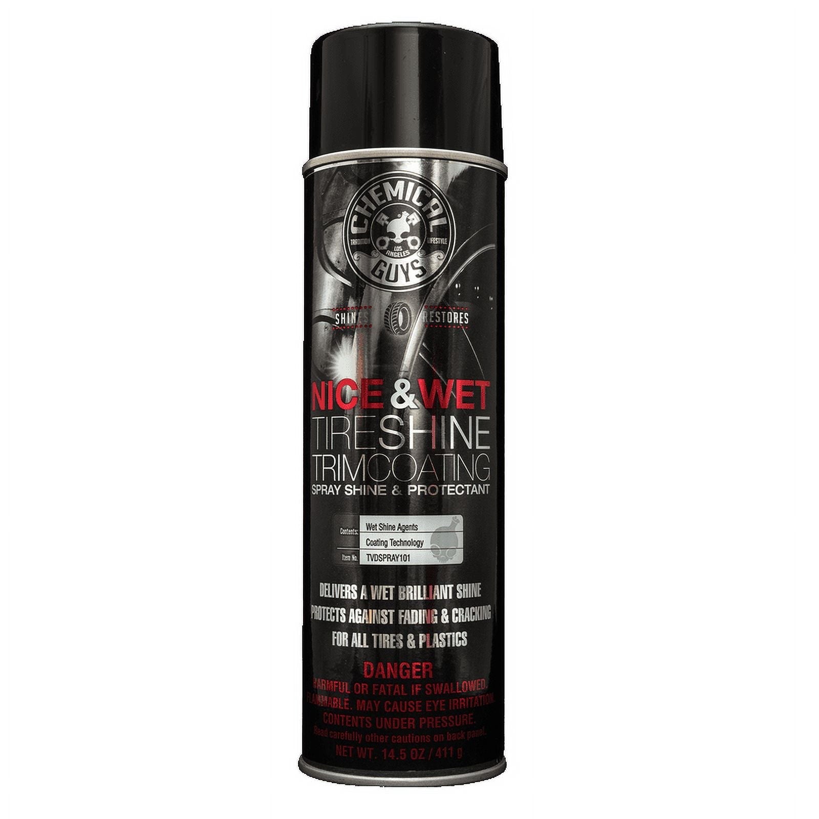 Chemical Guys TVDSPRAY101 Nice & Wet Tire Shine Trim Coating for Rubber, 14.5oz,Black