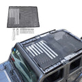 CheroCar Sunshade Bikini Top Mesh Sun Shade for Jeep Wrangler JL JLU 4-Door 2018-2022, Black