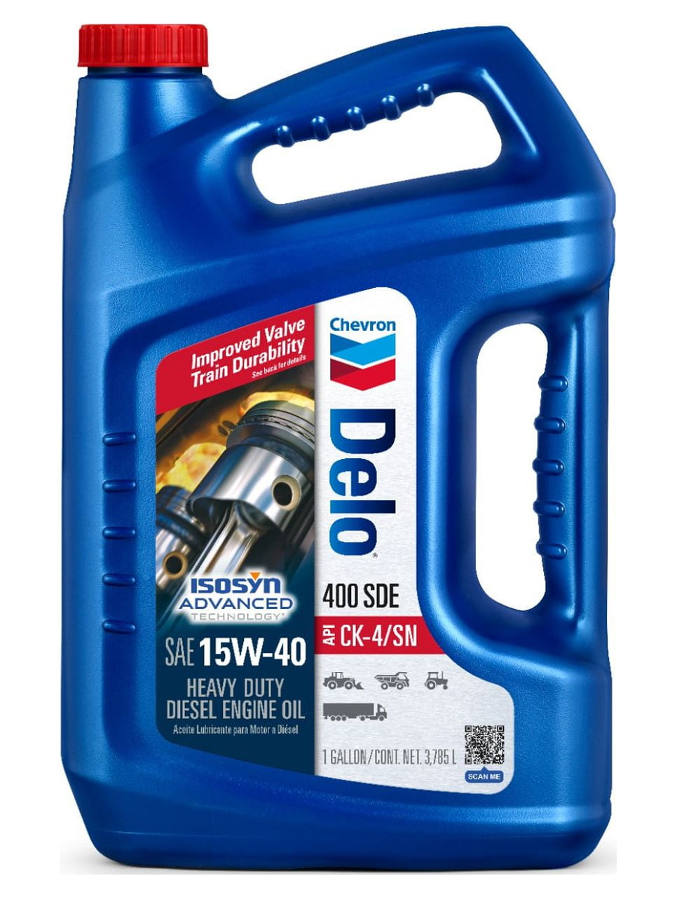 Chevron Delo 400 SDE SAE 15W-40 Heavy Duty Diesel Motor Oil, 1 Gallon