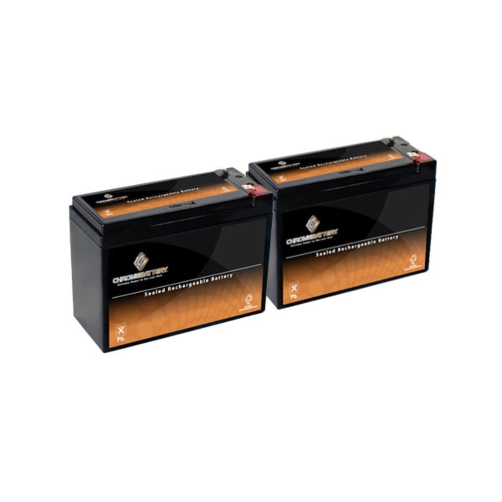 Chrome Battery 12V (12 Volts) 10Ah SLA Battery for Electric Scooter Schwinn S180 / Mongoose - 2pk