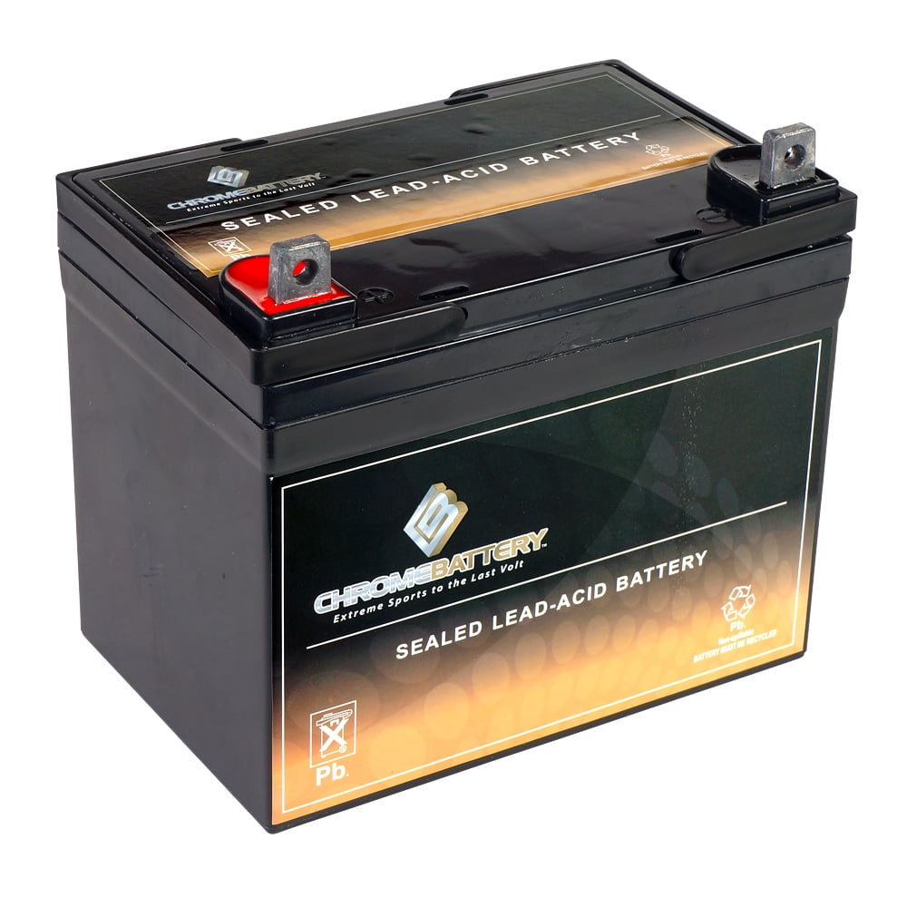 Chrome Battery 12V 35Ah Sla U1 Battery For Kubota Case John Deere Dixie Chopper Riding Mower