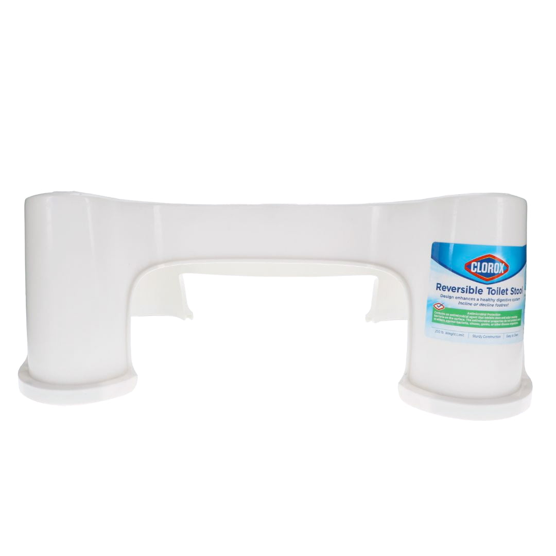 Clorox Antimicrobial Reversible Toilet Stool - Elevated Support for feet