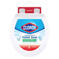 Clorox Antimicrobial Round Plastic Toilet Seat with Easy-off Hinges