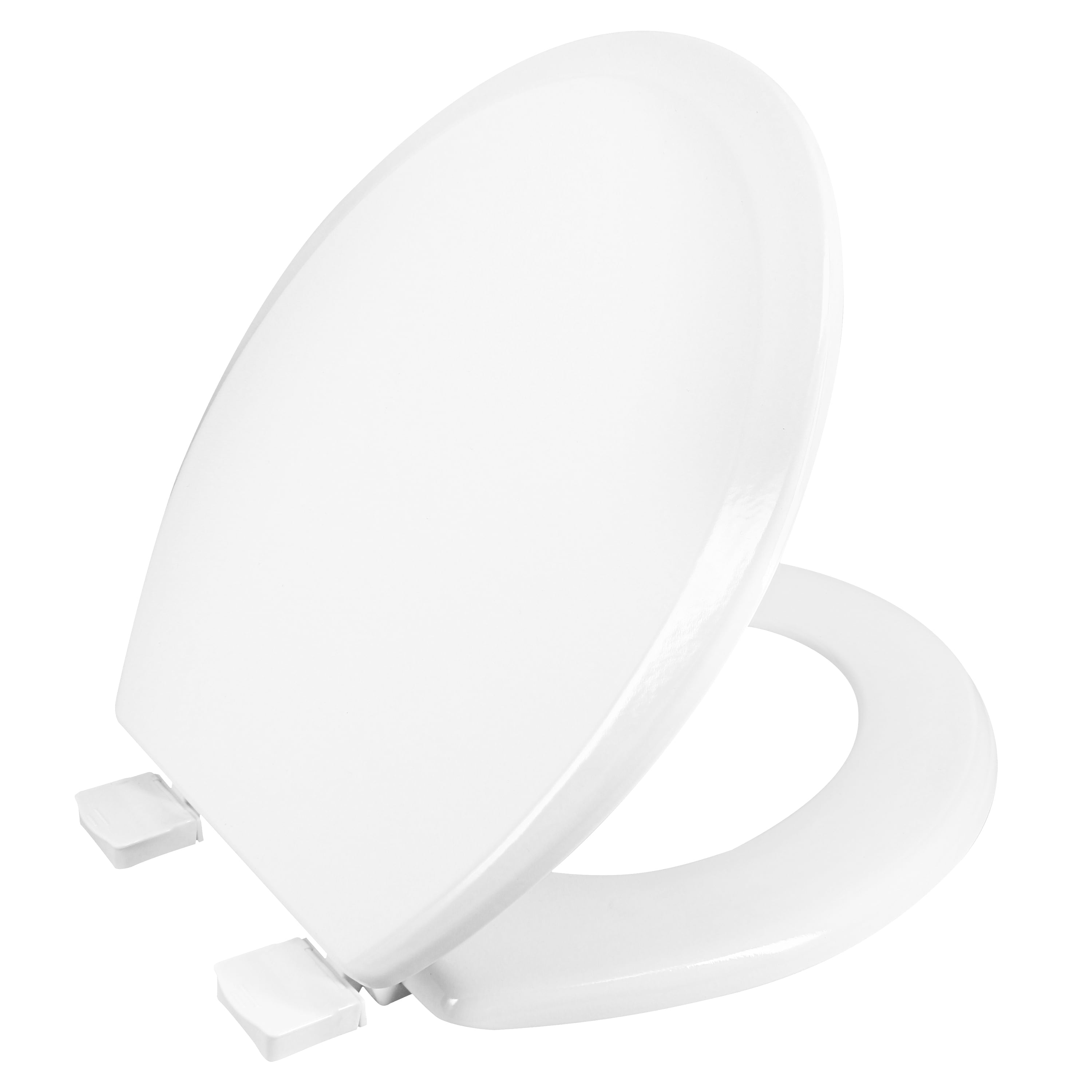 Clorox Antimicrobial Round Wood Toilet Seat with Easy-off Hinges