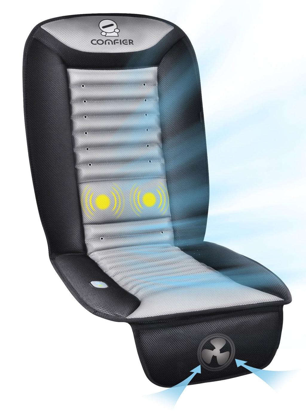 Comfier Cooling Vibration Massage Car Seat Cushion,  Car Seat Cushion without Heat Element, Car Seat Cooler with Back Massage