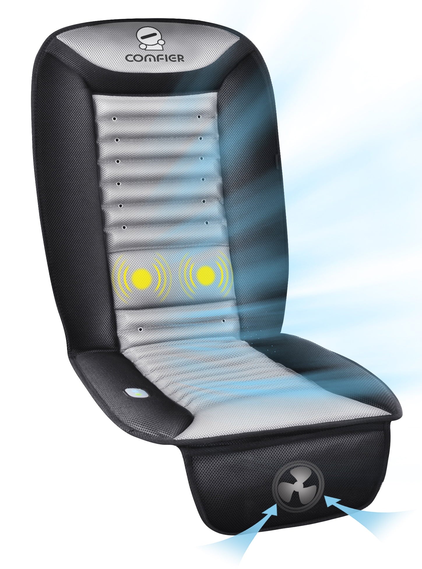 Comfier Cooling Vibration Massage Car Seat Cushion,  Car Seat Cushion without Heat Element, Car Seat Cooler with Back Massage