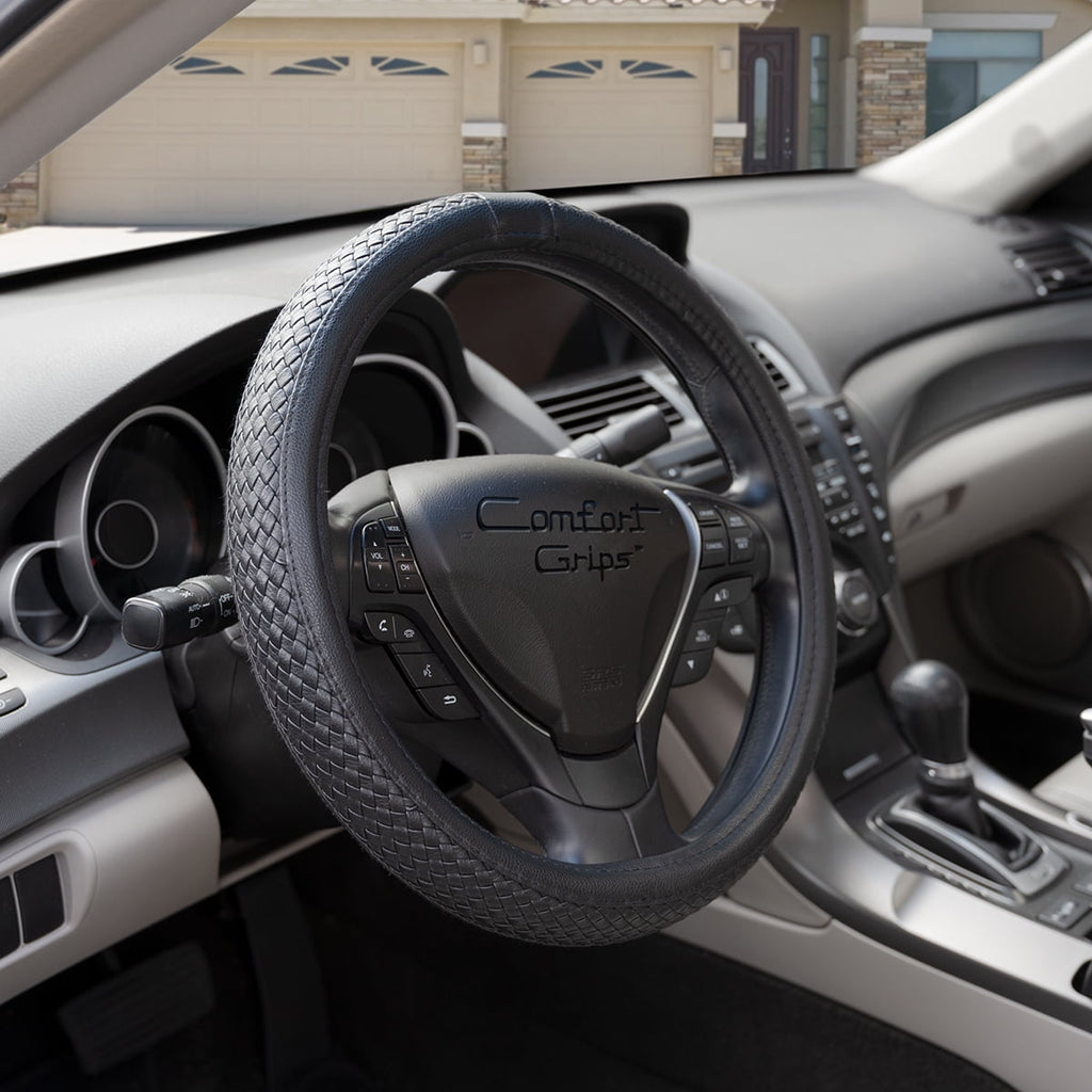 Comfort Grips Steering Wheel Cover - Riata Medium (14.5 - 15.4) Black