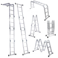 Comie 330lb 12.5ft Multi Purpose Aluminum Folding Step Ladder