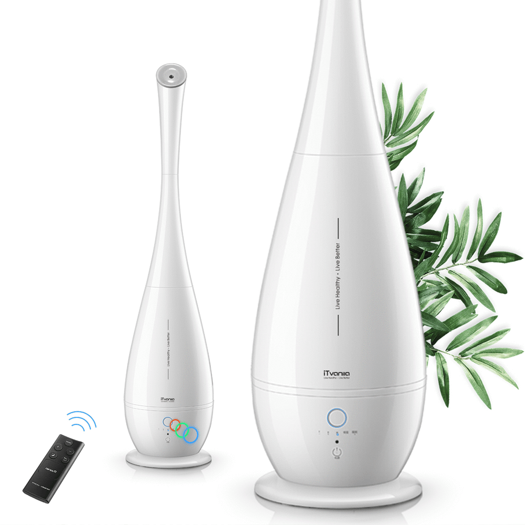 Cool Mist Humidifiers Large Room, 5L Floor Humidifier for Bedroom with Remote Control, Last up to 50 Hours, Smart Humidity Essential Tray