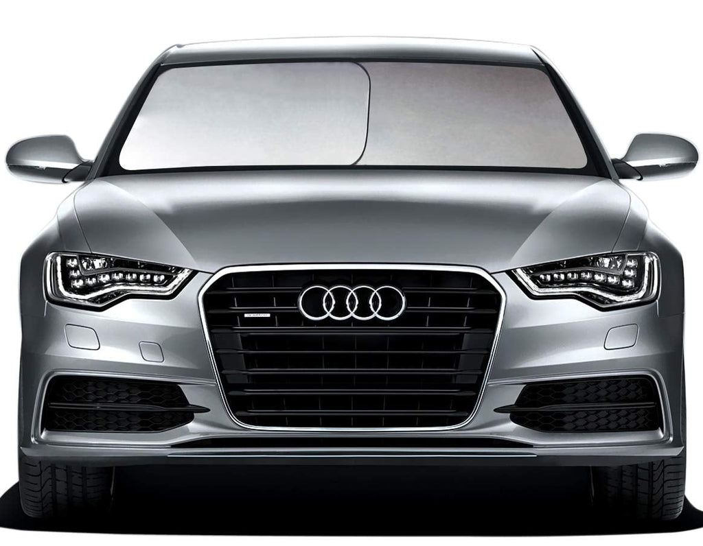 Coolmade Windshield Sun Shade Foldable Car Front Window Sunshade for Most Sedans SUV Truck (Universal Fit), 2-Piece