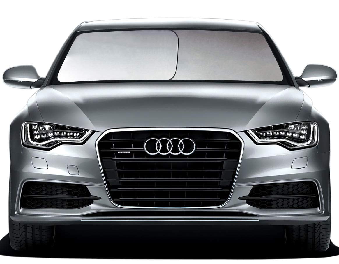 Coolmade Windshield Sun Shade Foldable Car Front Window Sunshade for Most Sedans SUV Truck (Universal Fit), 2-Piece