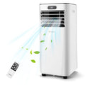 Costway 6000 BTU (10000 BTU ASHRAE) Portable Air Conditioner w/ Remote Control 3-in-1 Air Cooler w/ Drying White