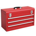 Costway Portable Tool Chest Box Storage Cabinet Garage Mechanic Organizer 3 Drawers Red