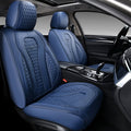 Coverado 2 Seats Blue Front Car Seat Covers, Premium Leatherette Auto Seat Cushions Luxury Interior, Waterproof UV-Resistant Seat Protectors Universal Fit for Most Cars, SUVs and Trucks