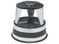Cramer Kik-step Steel Step Stool, 350 Lb Cap, 16" Dia. X 14 1/4h, Silver