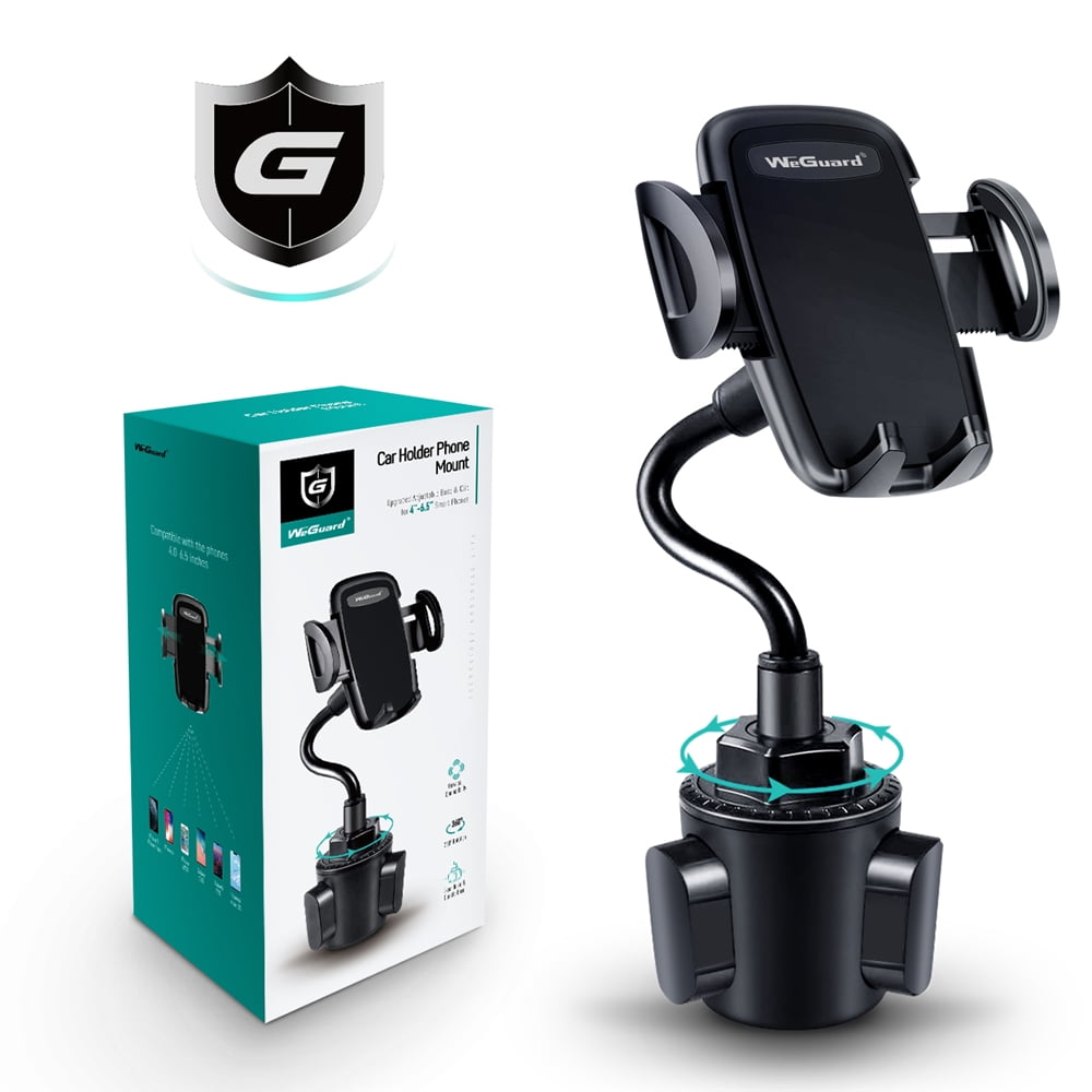 Cup Holder Phone Mount, Upgraded Long Neck Never Shake Heavy Duty Cup Base Car Phone Holder Cradle Car Mount for iPhone 14 Pro/XR/XS Max/X/8/7 Plus/6s/Samsung S10/Note 9/S8 Plus/S7,GPS etc