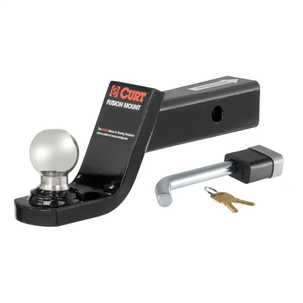 Curt Manufacturing Towing Starter Kit with 2 Inch Ball (2 Inch Shank, 7,500 lbs., 4 Inch Drop)