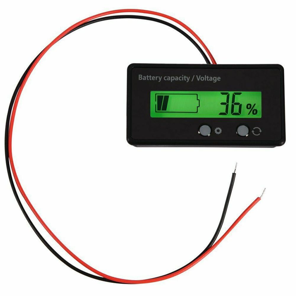 DC 8V 12V 24V 36V 48V 72V Battery Meter, Battery Capacity Voltage Monitor Gauge Indicator, Lead-Acid & Lithium ion Battery Tester, for Golf Cart RV Marine Boat Club Car Motorcycle