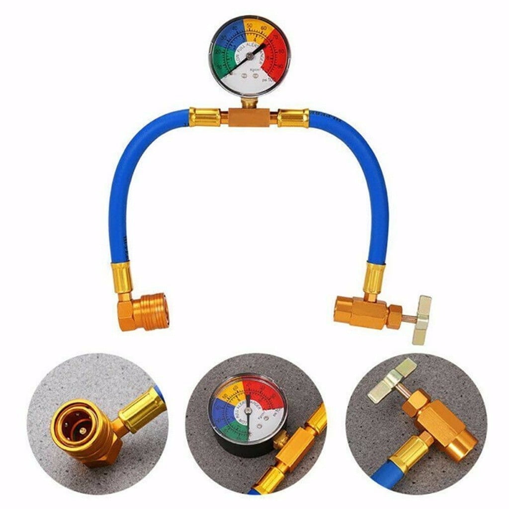 Daiosportswear Clearance Car R134A A/C Air Conditioning Refrigerant Recharge Hoses Tool with Gauge Tube