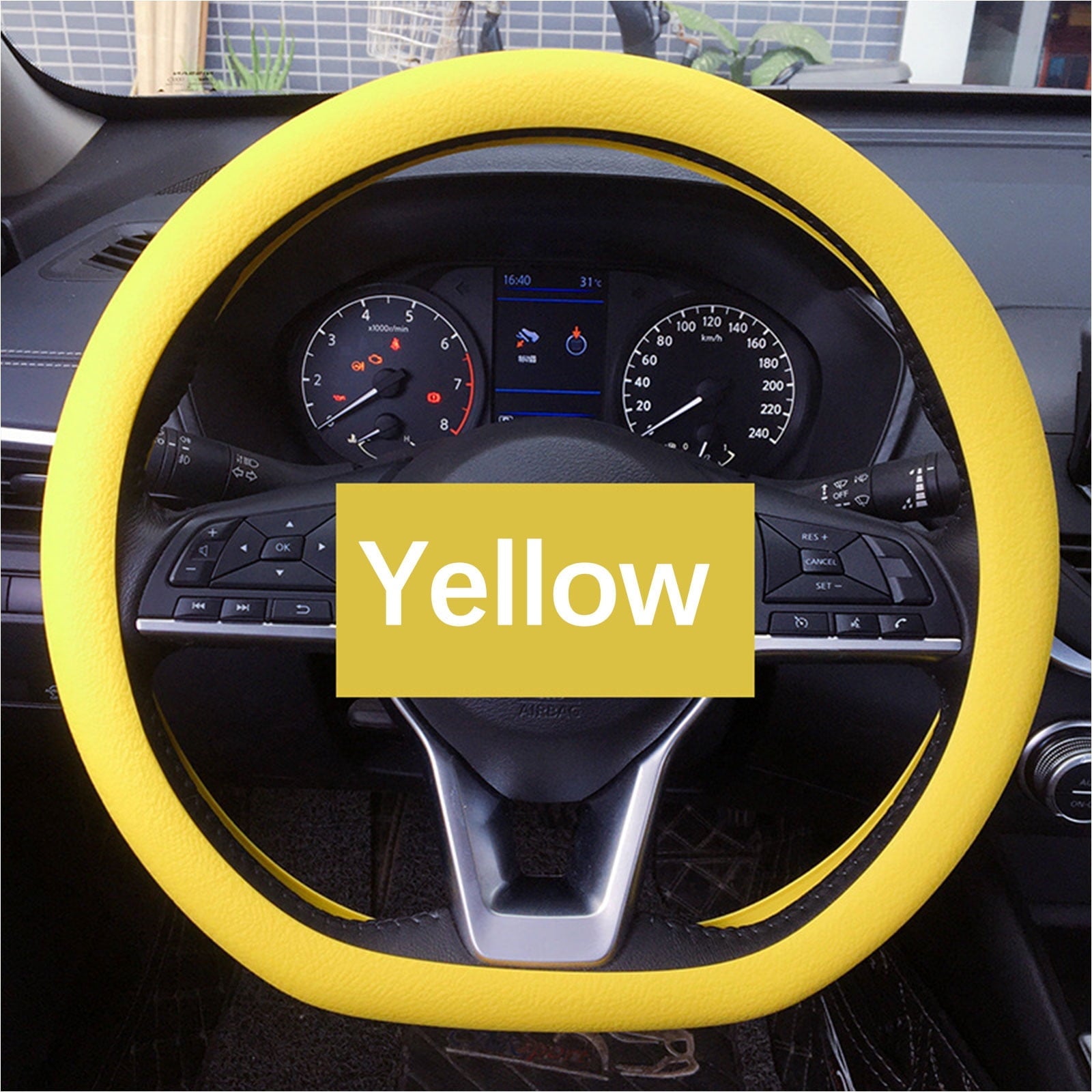 Daiosportswear Clearance Silicone Car Steering Wheel Cover, Anti Slip and Wear-Resistant, All-Season Universal