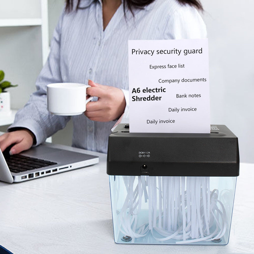 Daiosportswear Clearnance Shredder,Portable MIni Electric USB and Battery Operated Paper Shredder Paper Strip Cut Machine Paper and Document (Battery Not Include)