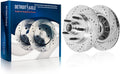 Detroit Axle - 12.13" (308mm) Front Drilled and Slotted Brake Rotors Replacement for Ford F-150 Lincoln Blackwood Fits select: 2000-2003 FORD F150