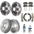 Detroit Axle - Brake Kit for 1998-2002 Toyota Corolla Chevy Prizm Front Brake Rotors Ceramic Brakes Pads Replacement Rear Brake Drums Brake Shoes
