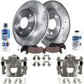 Detroit Axle - Rear Brake Kit for Nissan Maxima Altima Drilled and Slotted Brake Rotors Ceramic Brakes Pads Brake Calipers Replacement: 11.50" Rear Rotors Fits select: 2015 NISSAN ALTIMA 2.5/S/SV/SL