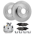 Detroit Axle - Rear Disc Rotors Brake Pads Right Caliper Replacement for Chevrolet Malibu Cobalt HHR Pontiac G5 G6 Pursuit Saturn Aura ion Fits select: 2011-2012 CHEVROLET MALIBU 2LT