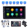Double DIN Car Stereo Radio, 7" HD Car MP5 Player, Digital Display Touch Screen, Bluetooth 4.2/ MP5 Player, Car Radio with Bluetooth, 4 LED Rearview Camera
