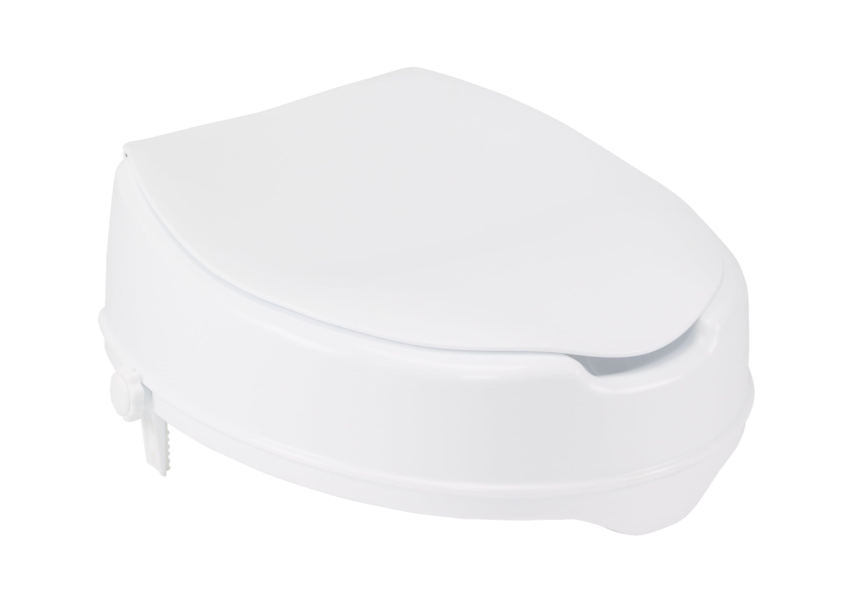 Drive Medical Raised Toilet Seat with Lock and Lid, Standard Seat, 4"