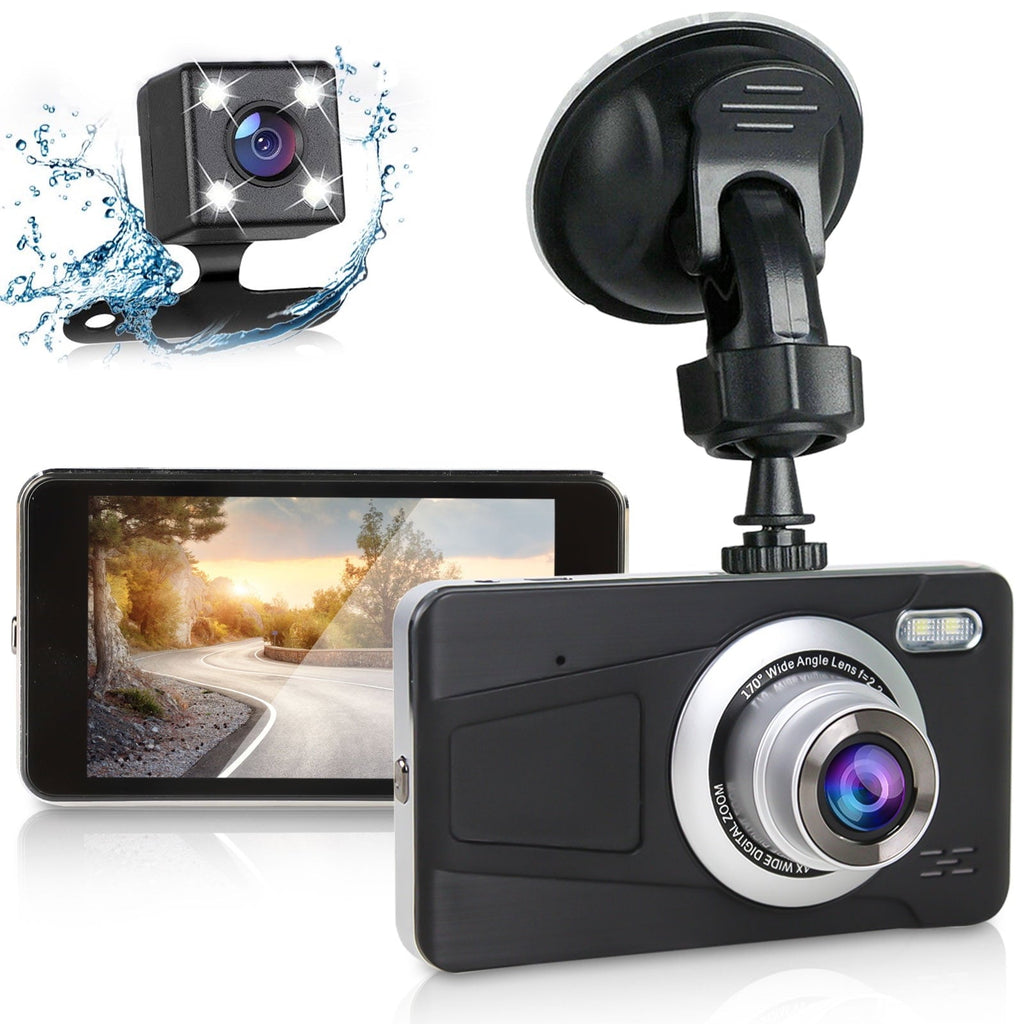 Dual Dash Cam, TSV 1080P Front Rear Car Camera Dash Cam, 170° 4" Touch Screen Car Driving Recorder, Dashboard Camera with Night Vision, G-Sensor, Parking Mode, Motion Detection, WDR, Black