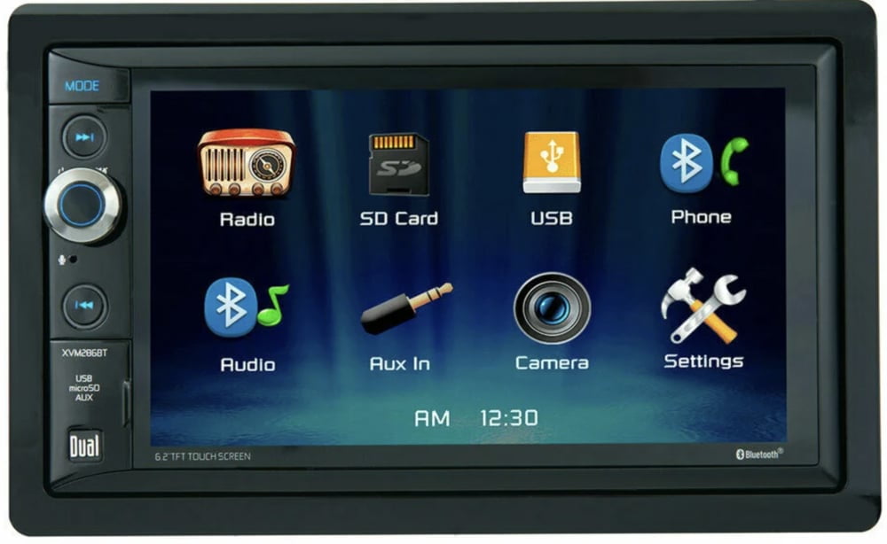 Dual Electronics 7" LED Touchscreen Mechless Digital Radio Multimedia Receiver with Bluetooth