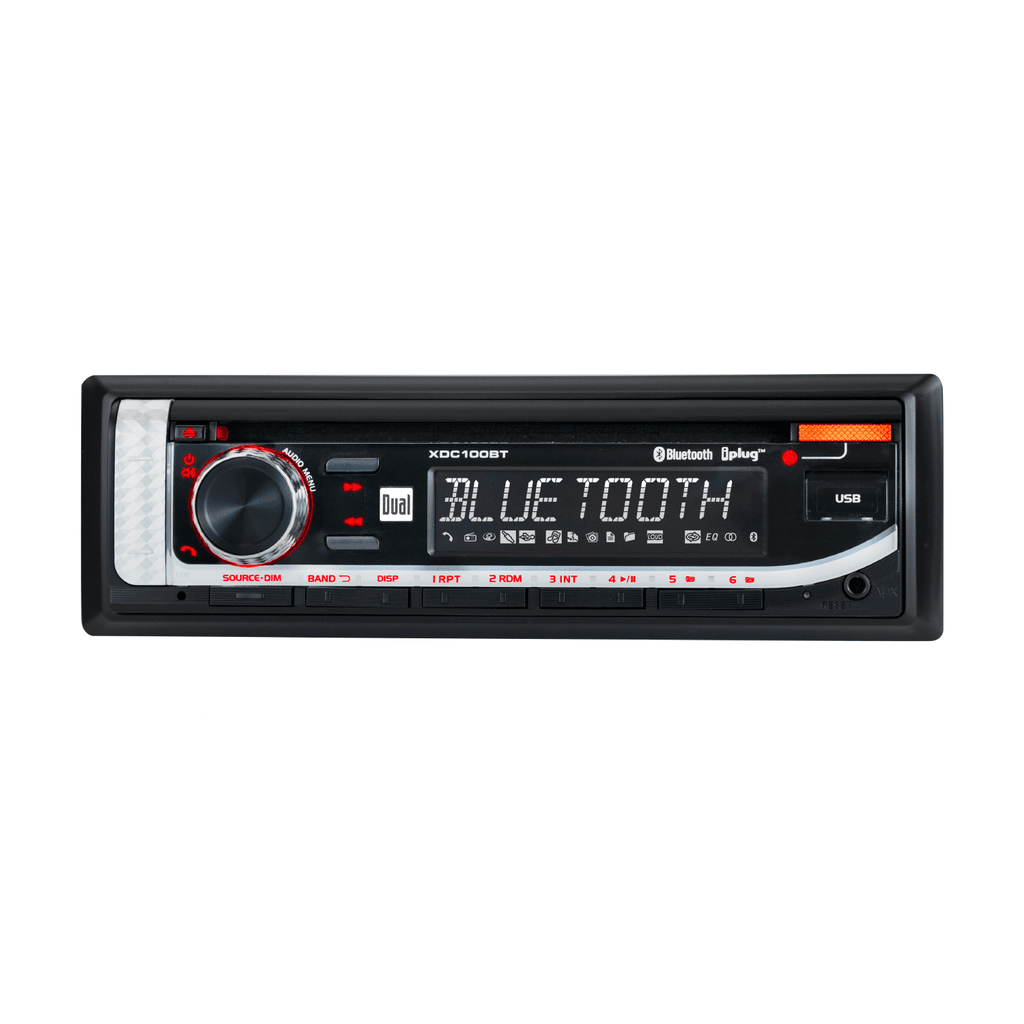 Dual Electronics XDC100BT Single DIN Car Stereo Head Unit with CD Player, Bluetooth, USB