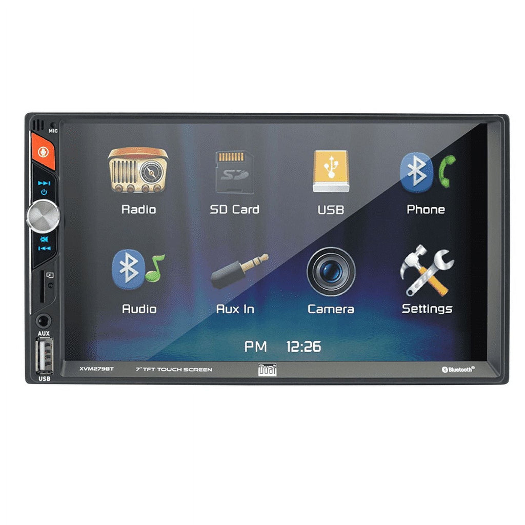 Dual Electronics XVM279BT 7 Inch Double DIN Car Stereo with LED Touch Screen, Bluetooth