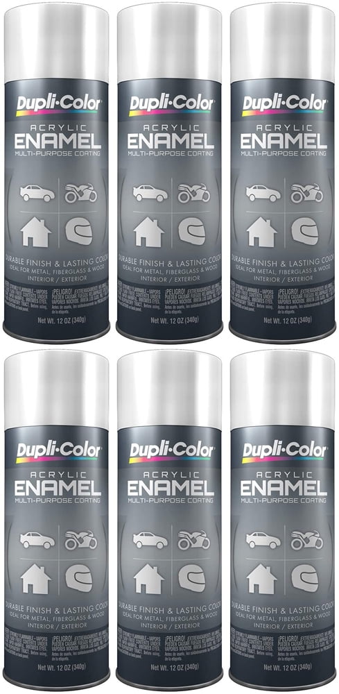 Duplicolor DA1670 Multi Purpose Gloss White Enamel (12 oz) - 6 Pack